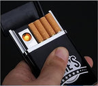 Stylish 2 in 1 USB Rechargeable Cigarette Case with Lighter