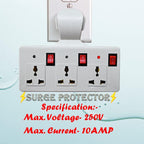 3 Pin Multi Plug Point  Cordless Wall Socket Extension Board