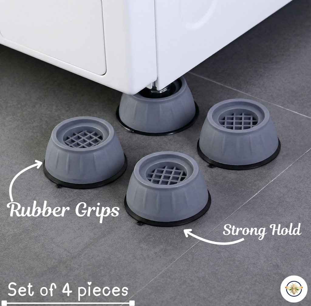 Anti Vibration Pad-Anti-vibration Pads For Washing Machine - 4 Pcs Shock Proof Feet For Washer ? Dryer, Great For Home, Laundry Room, Kitchen, Washer, Dryer, Table, Chair, Sofa, Bed (4 Units)